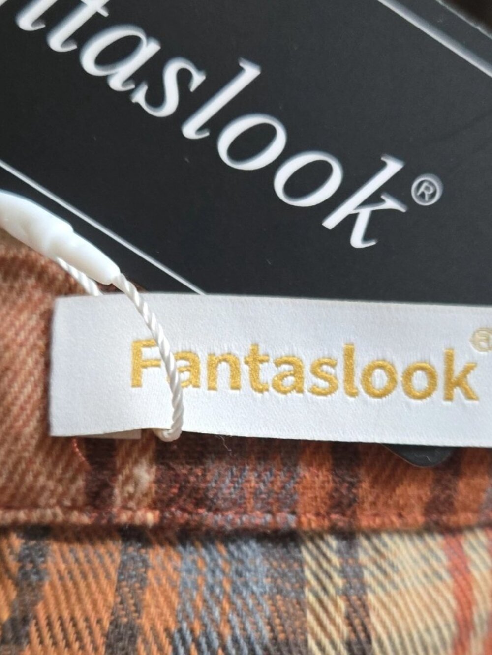 NWT Fantaslook Flannel Plaid Button-Front Shirt XL - Picture 2 of 3